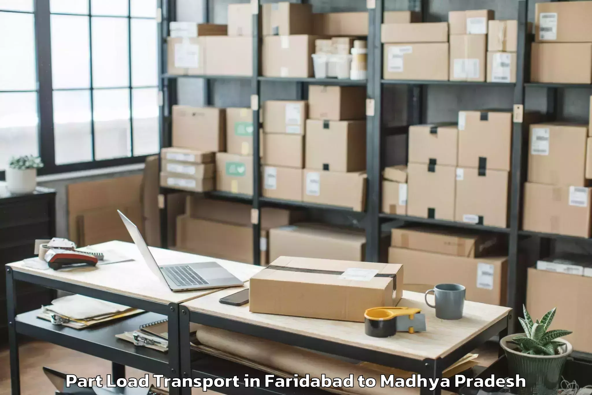 Easy Faridabad to Malhargarh Part Load Transport Booking